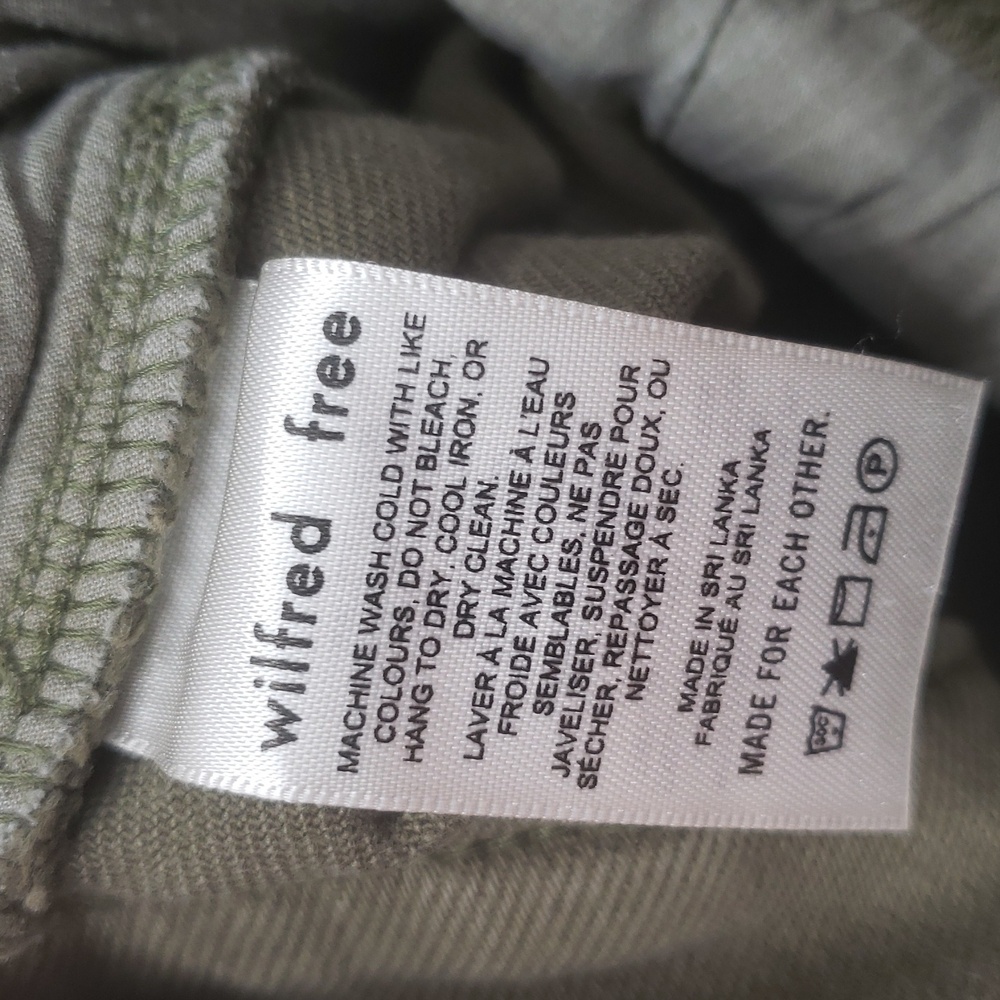 Wilfred Free X Aritzia Pants Women's 8 Modern Cargo Olive Green Utility Tapered - Picture 7 of 13